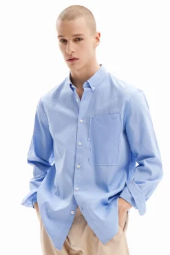 Camisetas|Camisas-Desigual Camisa popelín patchwork