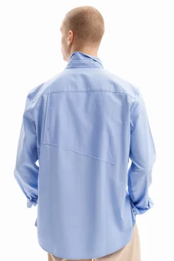 Camisetas|Camisas-Desigual Camisa popelín patchwork