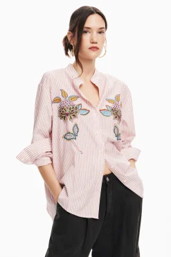 Camisas Y Blusas-Desigual Camisa rayas flores