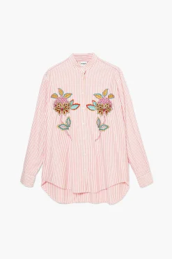 Camisas Y Blusas-Desigual Camisa rayas flores