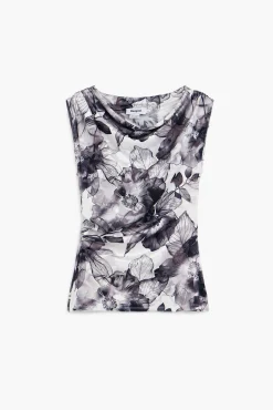 Camisas Y Blusas|Camisetas-Desigual Camiseta asimétrica flores