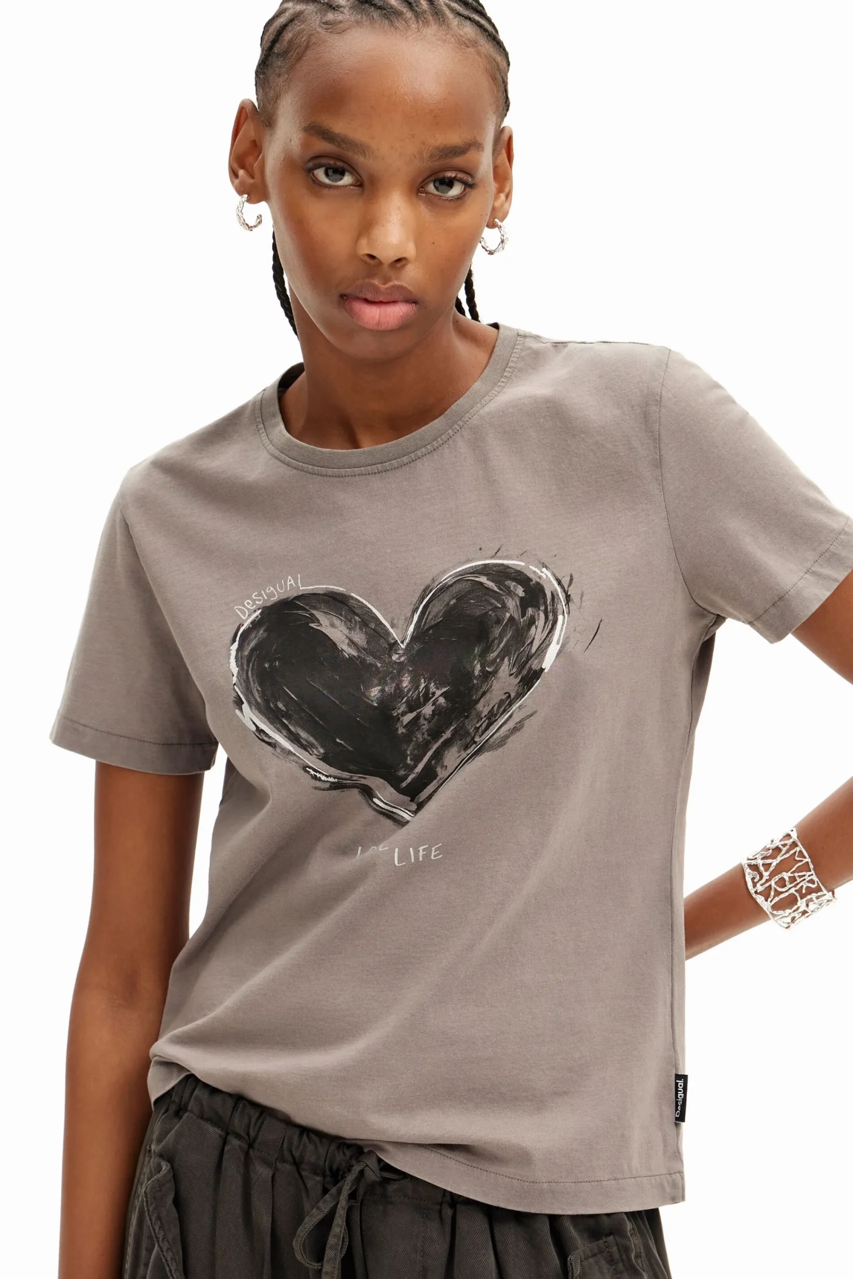 Camisas Y Blusas|Camisetas-Desigual Camiseta básica corazón