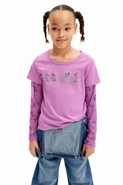 Camisetas Y Camisas-Desigual Camiseta combinada