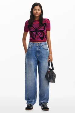 Camisas Y Blusas|Camisetas-Desigual Camiseta de punto mariposa