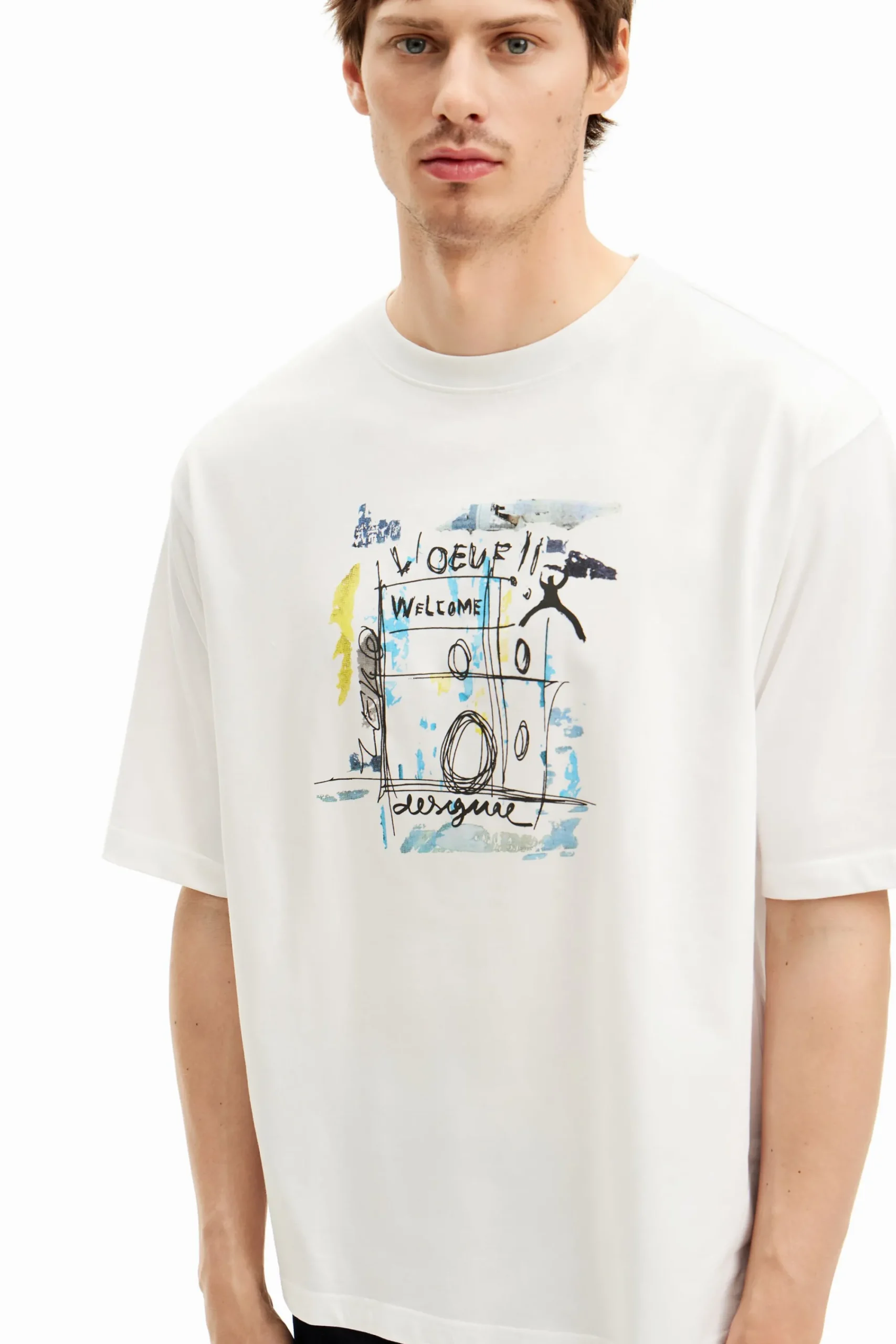 Camisetas-Desigual Camiseta diseño arty