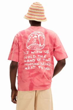 Camisetas-Desigual Camiseta efecto difuminado estampada