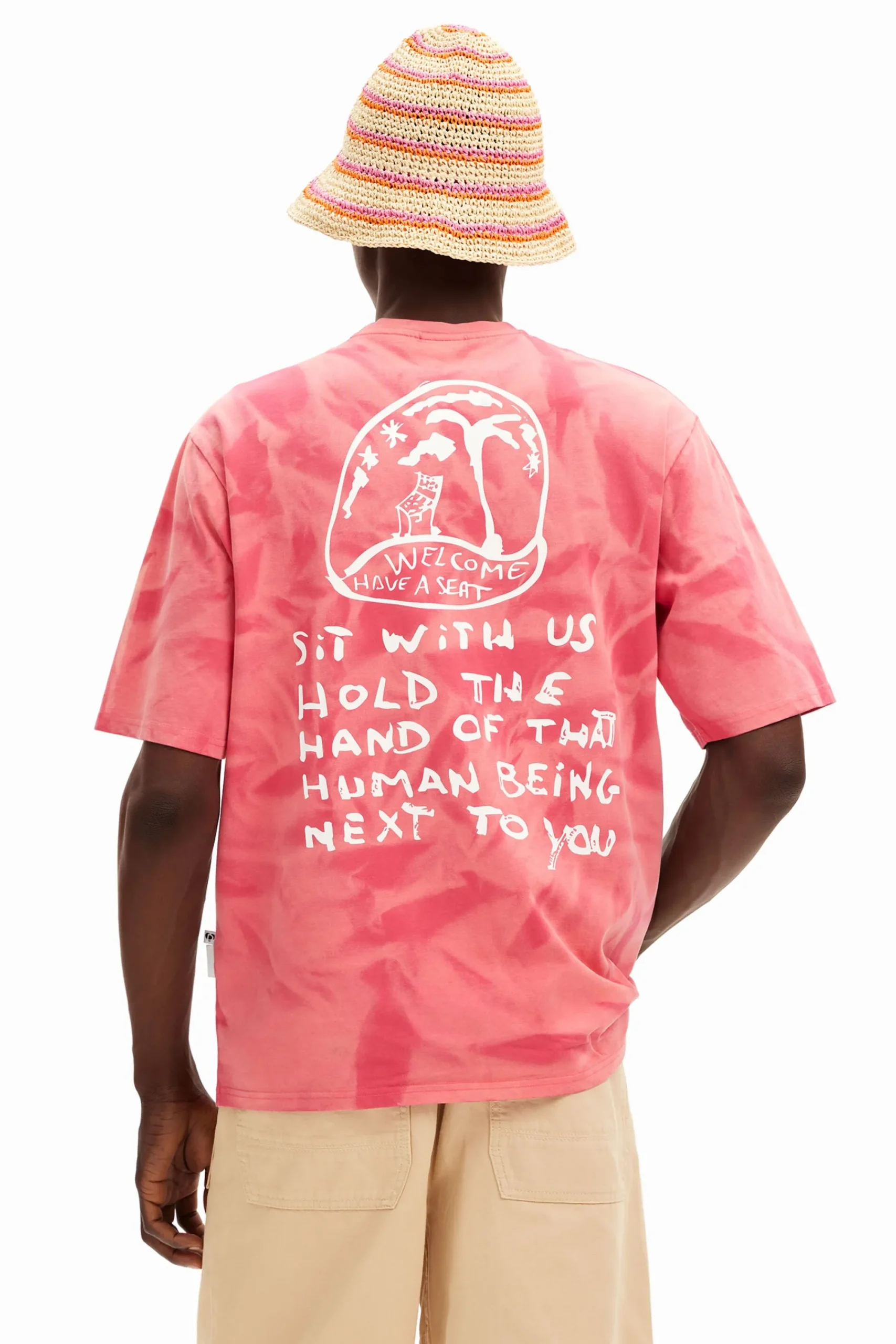 Camisetas-Desigual Camiseta efecto difuminado estampada