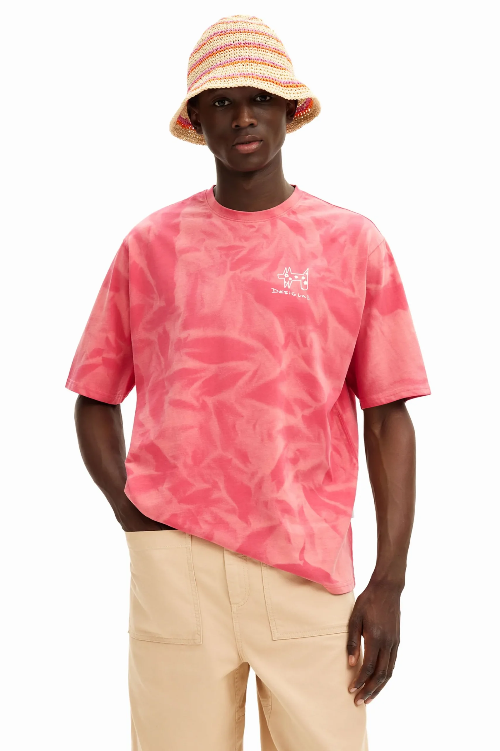 Camisetas-Desigual Camiseta efecto difuminado estampada