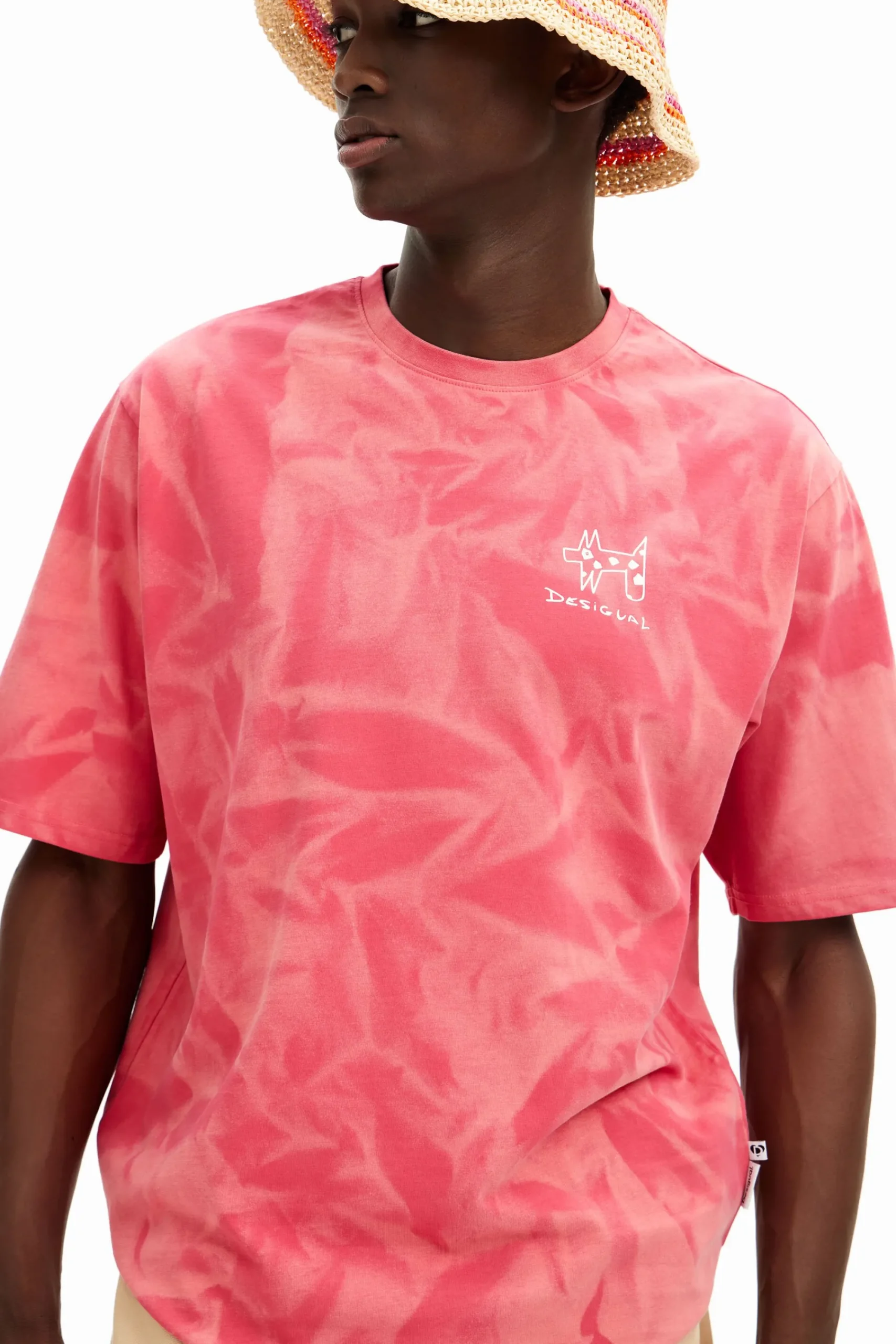 Camisetas-Desigual Camiseta efecto difuminado estampada