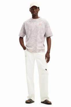 Camisetas-Desigual Camiseta efecto difuminado estampada