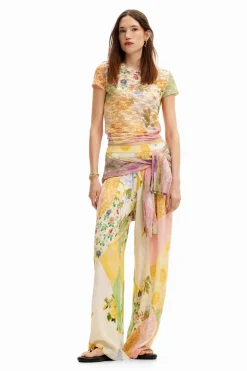 Camisas Y Blusas|Camisetas-Desigual Camiseta encaje fores