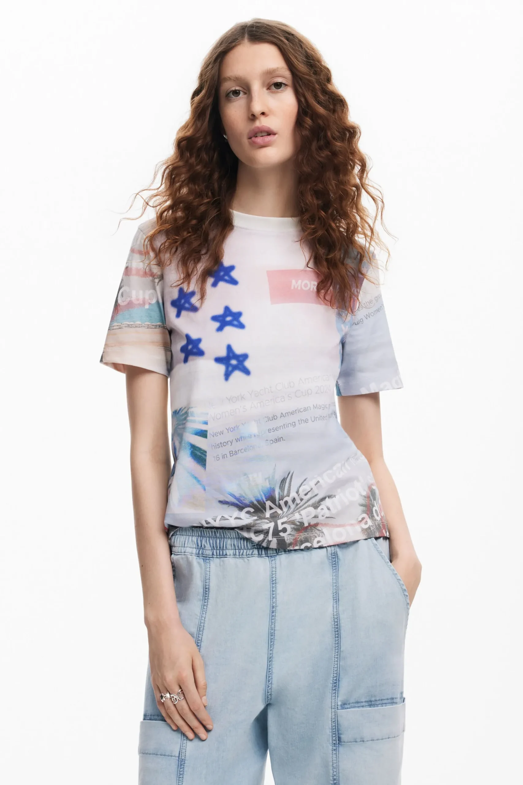 Camisas Y Blusas|Camisetas-Desigual Camiseta estampada American Magic