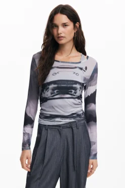 Camisas Y Blusas|Camisetas-Desigual Camiseta estampado coche