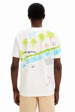 Camisetas-Desigual Camiseta estampado dibujos
