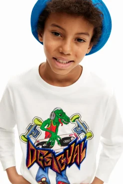 Camisetas Y Camisas-Desigual Camiseta estampado dinosaurio