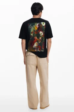 Camisetas-Desigual Camiseta estampado flores
