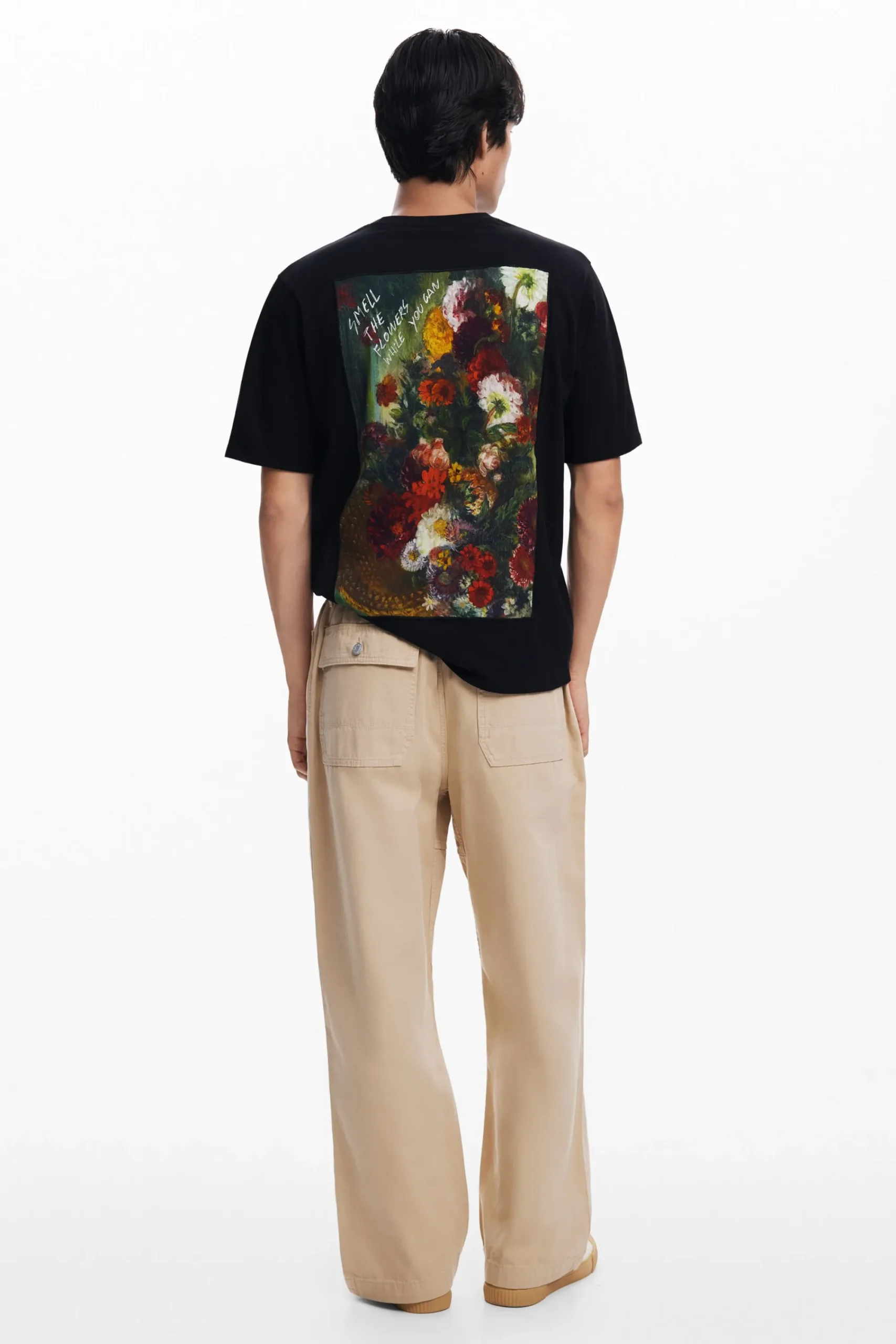 Camisetas-Desigual Camiseta estampado flores
