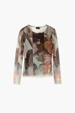 Camisas Y Blusas|Camisetas-Desigual Camiseta estampado flores
