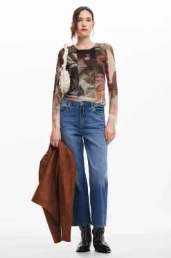 Camisas Y Blusas|Camisetas-Desigual Camiseta estampado flores