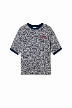 Camisetas-Desigual Camiseta estampado geométrico