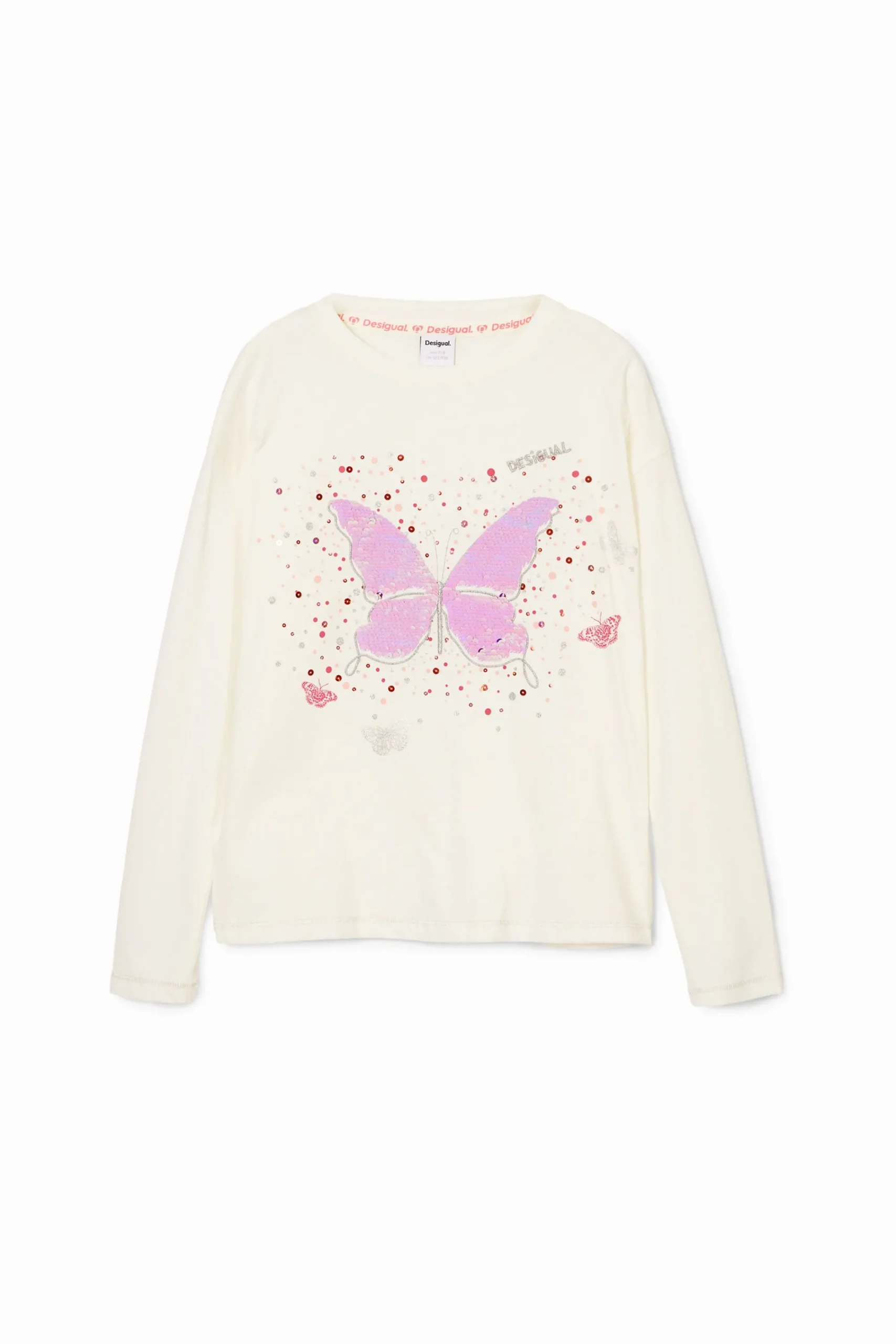 Camisetas Y Camisas-Desigual Camiseta estampado mariposa