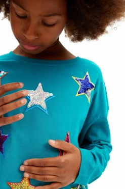 Camisetas Y Camisas-Desigual Camiseta estrellas de colores