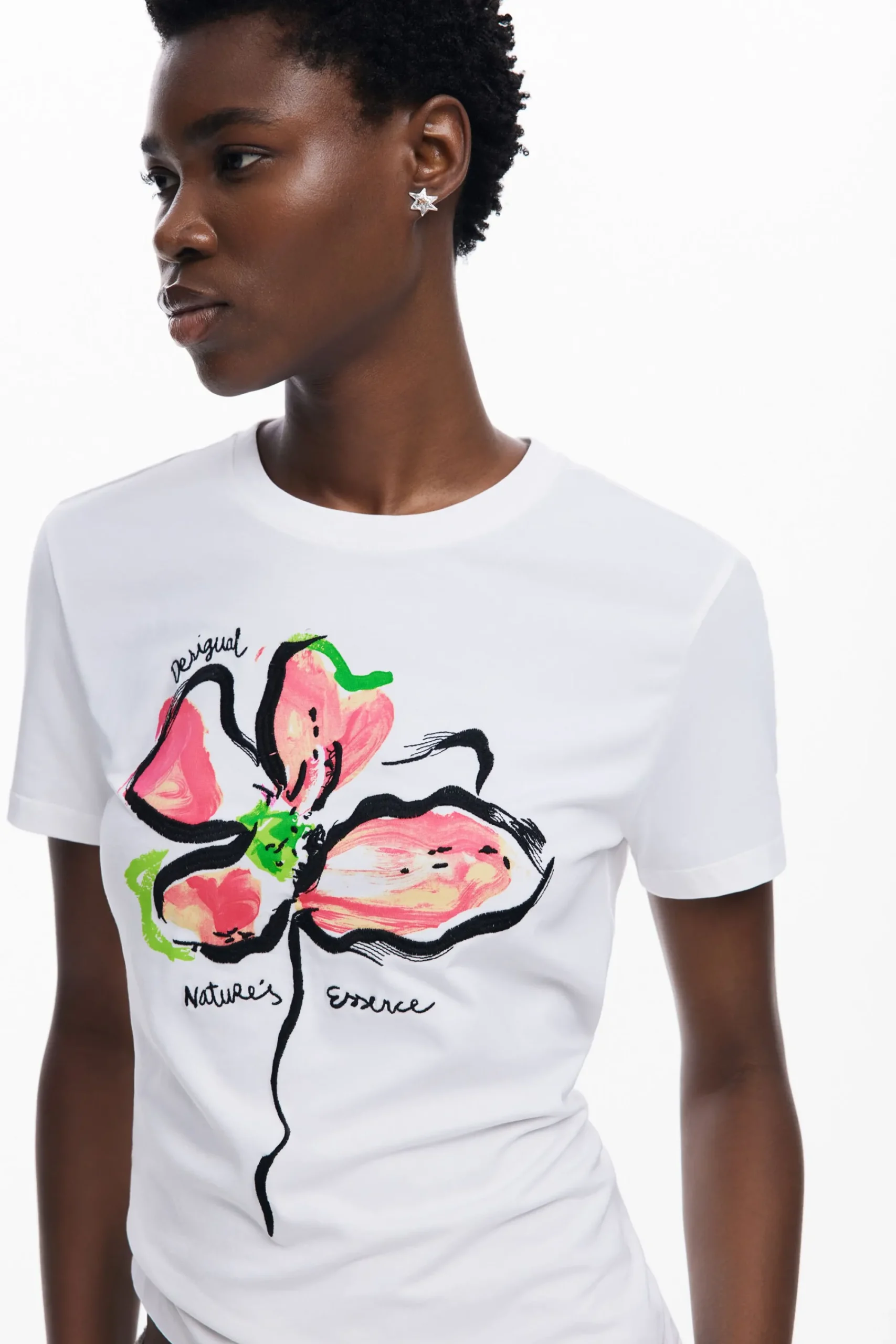 Camisas Y Blusas|Camisetas-Desigual Camiseta flor