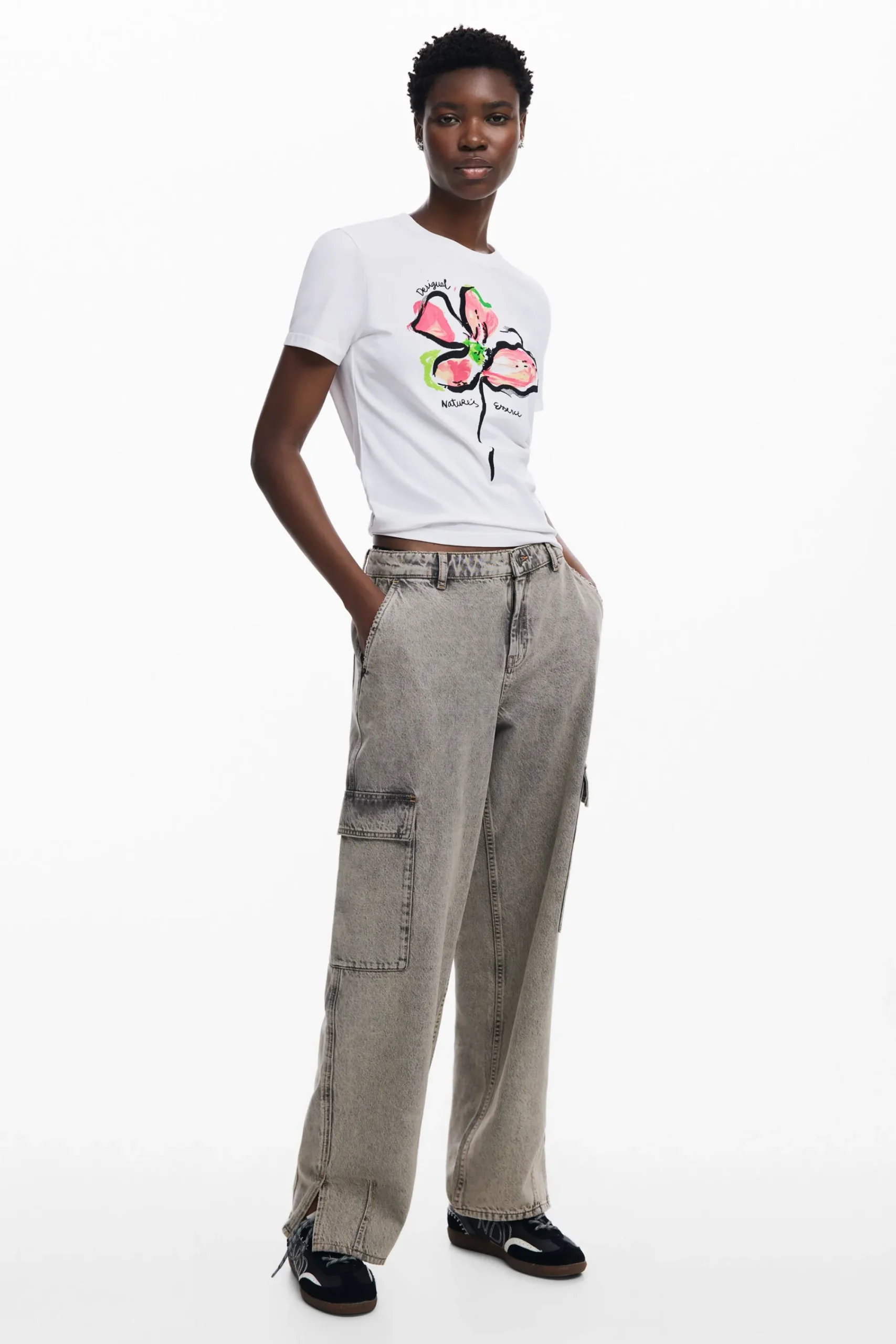 Camisas Y Blusas|Camisetas-Desigual Camiseta flor