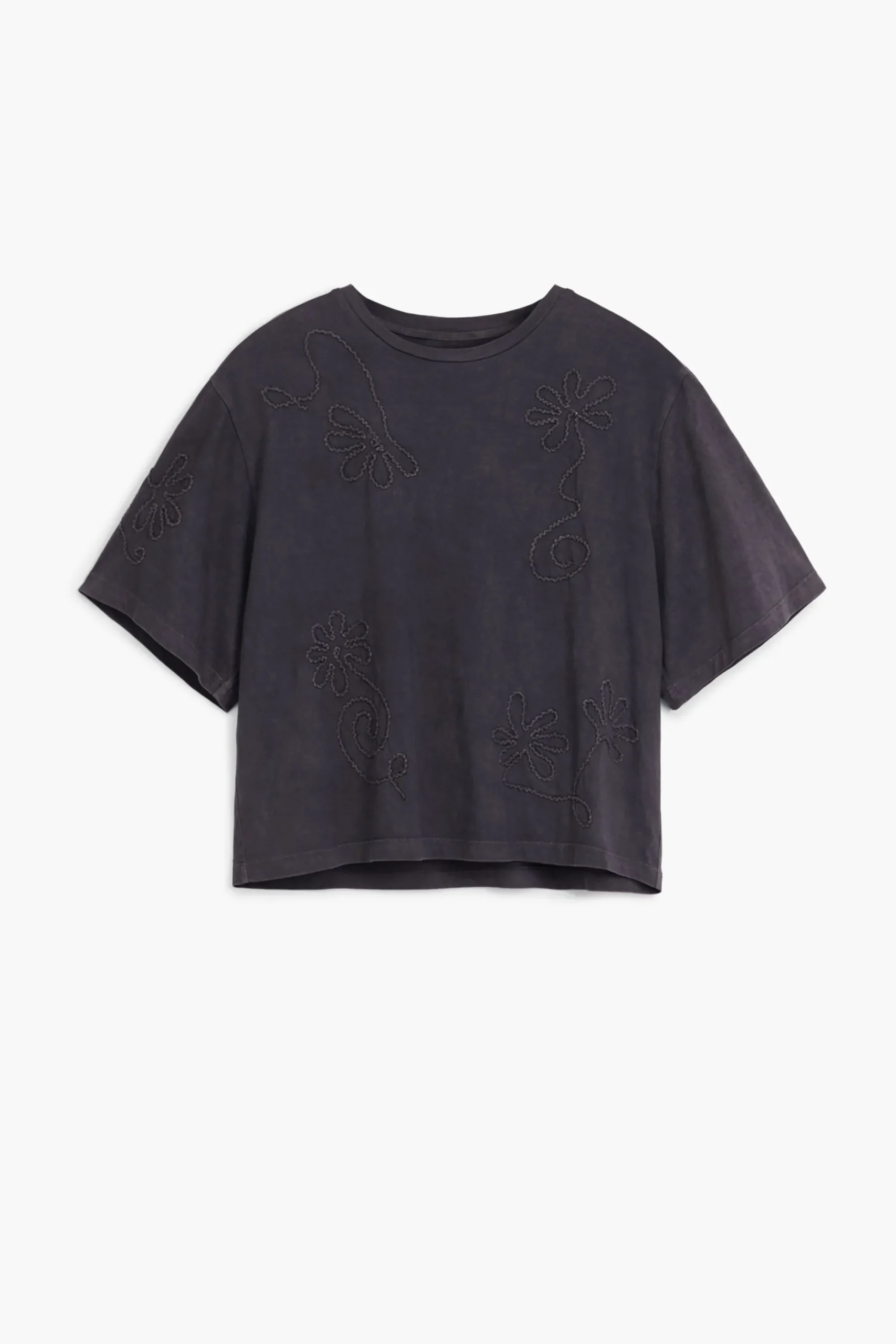 Camisas Y Blusas|Camisetas-Desigual Camiseta flores bordadas