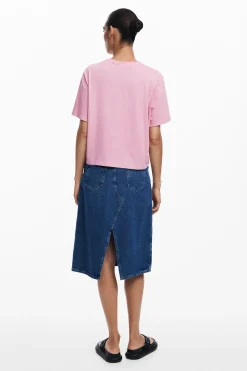 Camisas Y Blusas|Camisetas-Desigual Camiseta flores bordadas