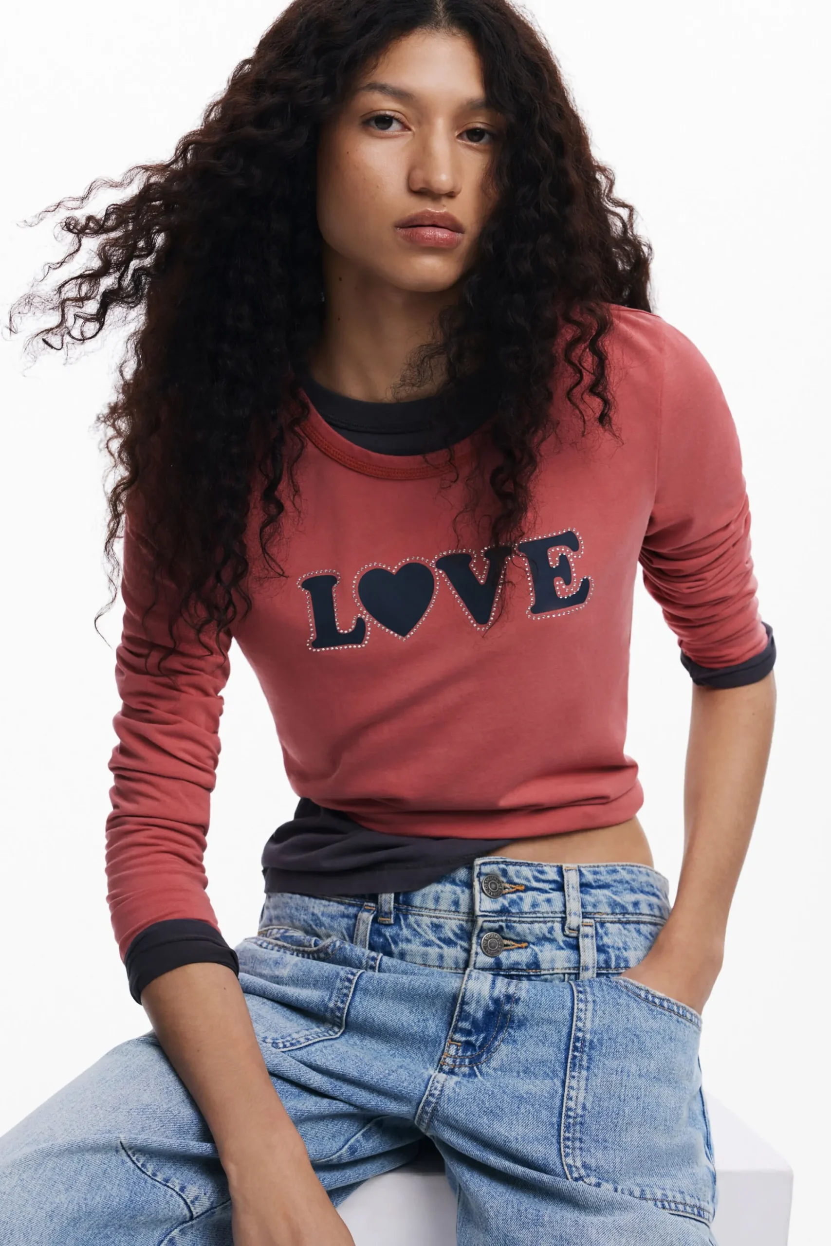 Camisas Y Blusas|Camisetas-Desigual Camiseta I Love
