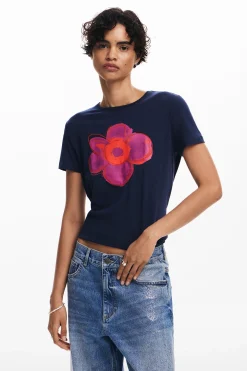 Camisas Y Blusas|Camisetas-Desigual Camiseta ilustración flor