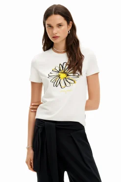 Camisas Y Blusas|Camisetas-Desigual Camiseta ilustración margarita