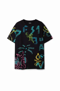 Camisetas-Desigual Camiseta ilustraciones