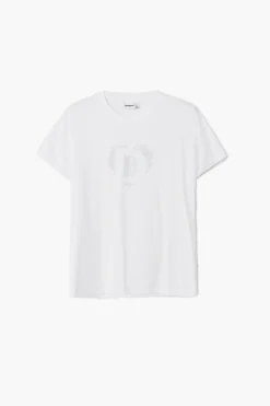 Camisas Y Blusas|Camisetas-Desigual Camiseta imagotipo strass