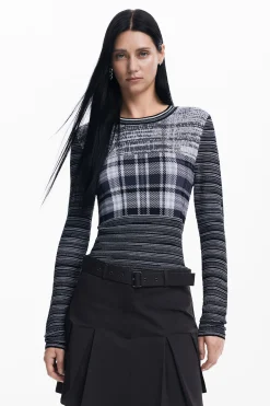 Ropa De Punto|Camisas Y Blusas-Desigual Camiseta jaspeada