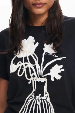 Camisas Y Blusas|Camisetas-Desigual Camiseta lisa jarrón