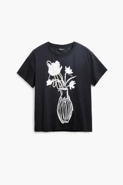 Camisas Y Blusas|Camisetas-Desigual Camiseta lisa jarrón