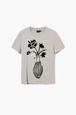 Camisas Y Blusas|Camisetas-Desigual Camiseta lisa jarrón
