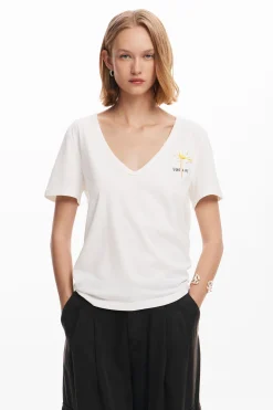 Camisas Y Blusas|Camisetas-Desigual Camiseta lisa mensaje
