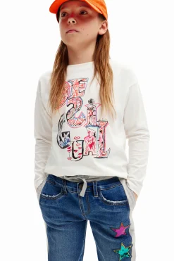 Camisetas Y Camisas-Desigual Camiseta logotipo