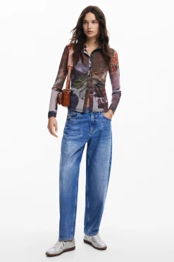 Camisas Y Blusas|Camisetas-Desigual Camiseta manga larga bosque otoñal