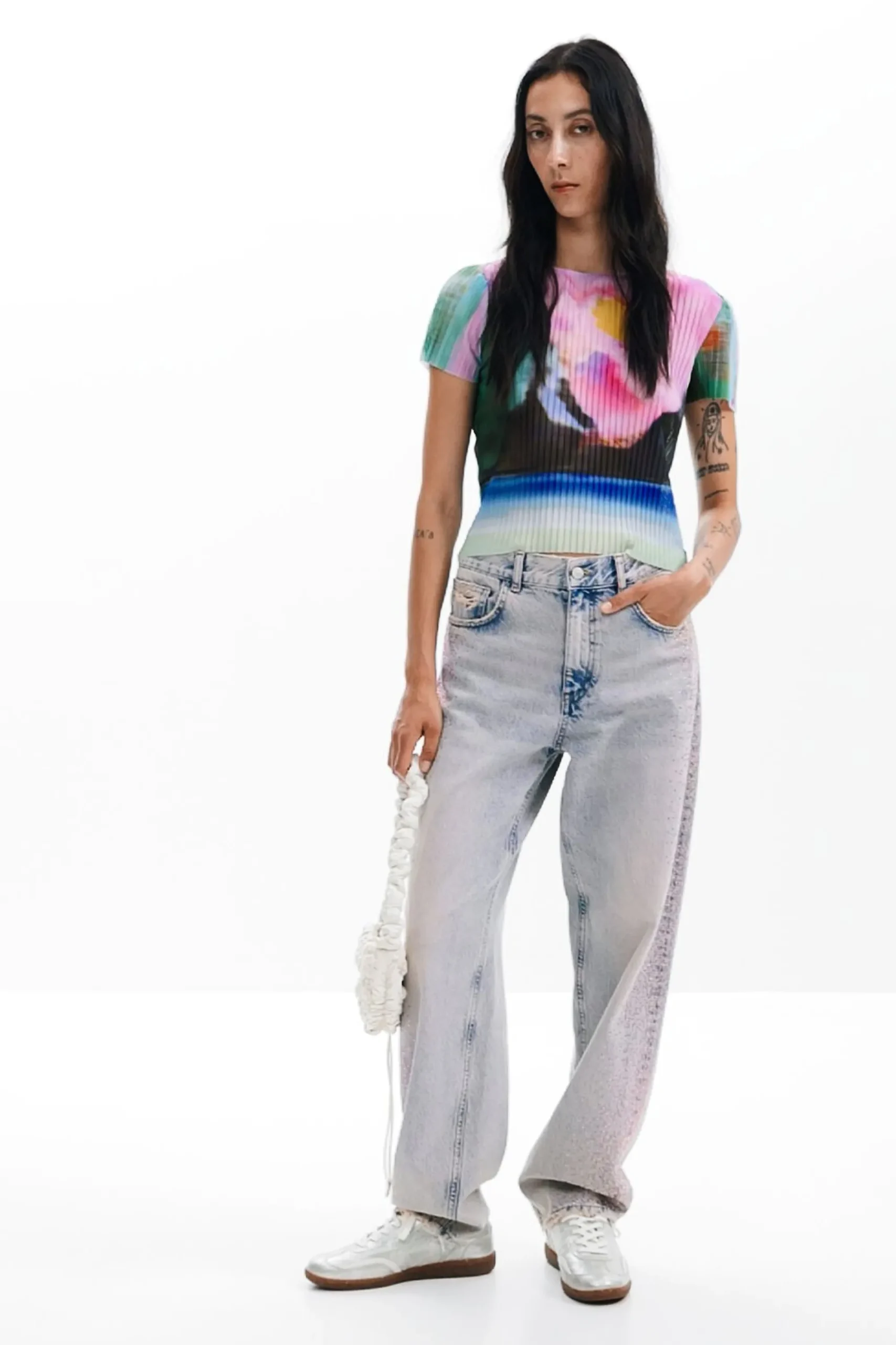 Camisas Y Blusas|Camisetas-Desigual Camiseta paisaje difuminado