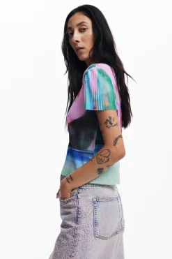 Camisas Y Blusas|Camisetas-Desigual Camiseta paisaje difuminado