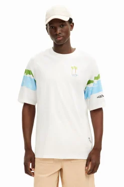 Camisetas-Desigual Camiseta palmeras acuarela