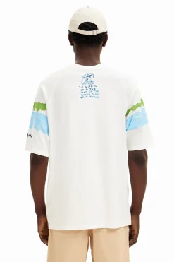 Camisetas-Desigual Camiseta palmeras acuarela