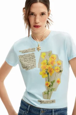 Camisas Y Blusas|Camisetas-Desigual Camiseta parches flores