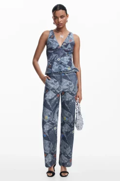Camisas Y Blusas|Camisetas-Desigual Camiseta patch tirantes