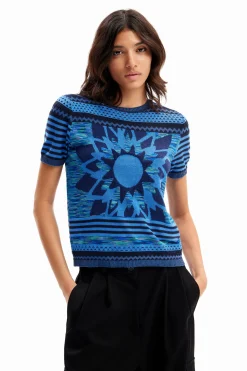 Camisas Y Blusas|Camisetas-Desigual Camiseta punto flor