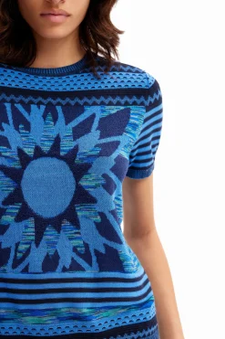 Camisas Y Blusas|Camisetas-Desigual Camiseta punto flor